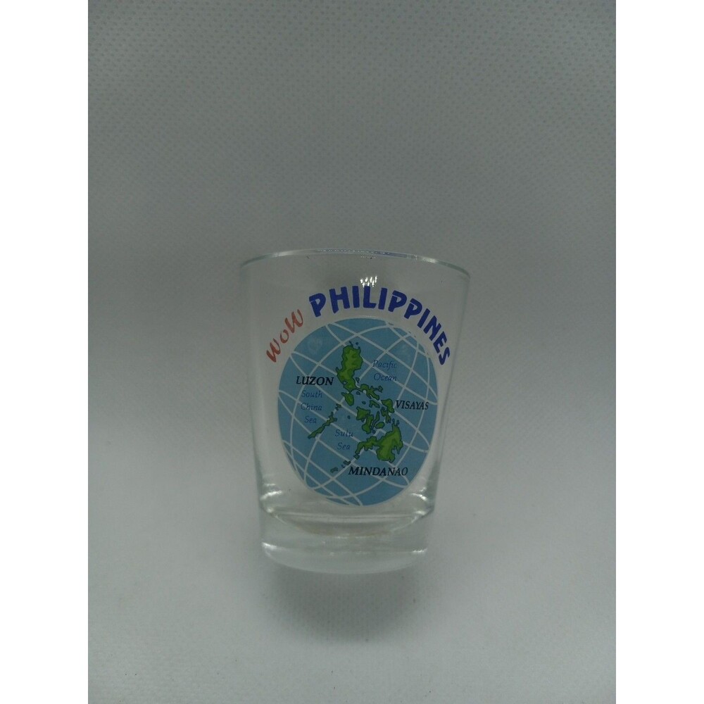 PHILIPPINES WOW LUZON VISAYAS MINDANAO SHOT GLASS